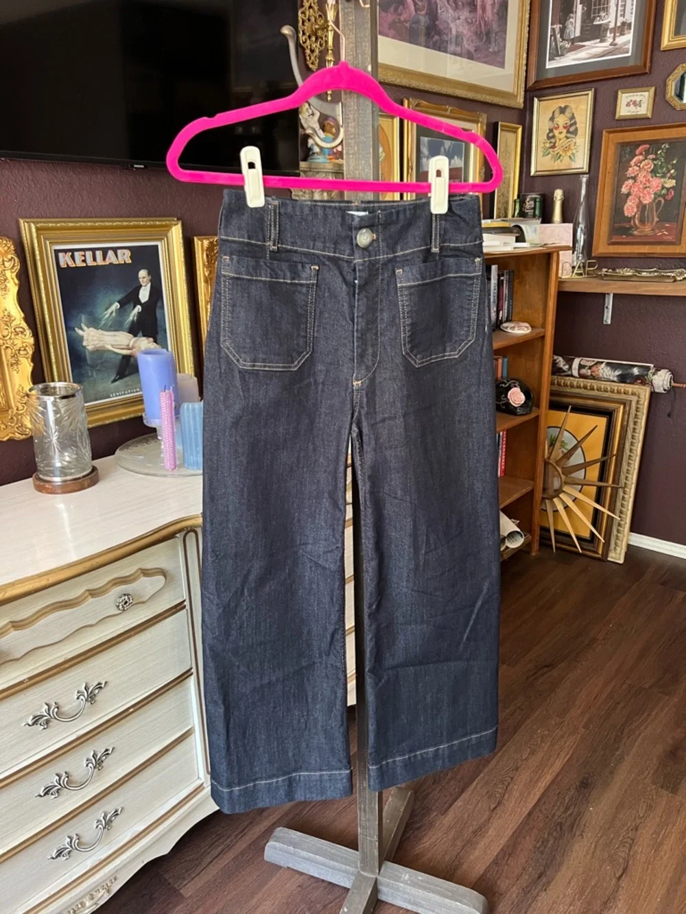 Anthropologie Colette Crop Wide-Leg Jeans by Maeve 27 - Picture 4 of 11